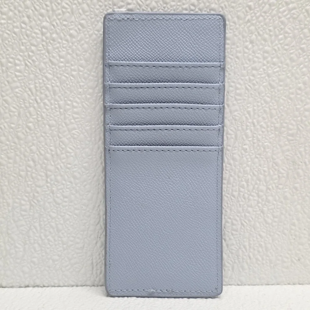 Anne Klein Blue Faux Leather Buckle Closure Clutch Wallet & Card Sleeve